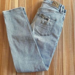 Mom jeans with rips